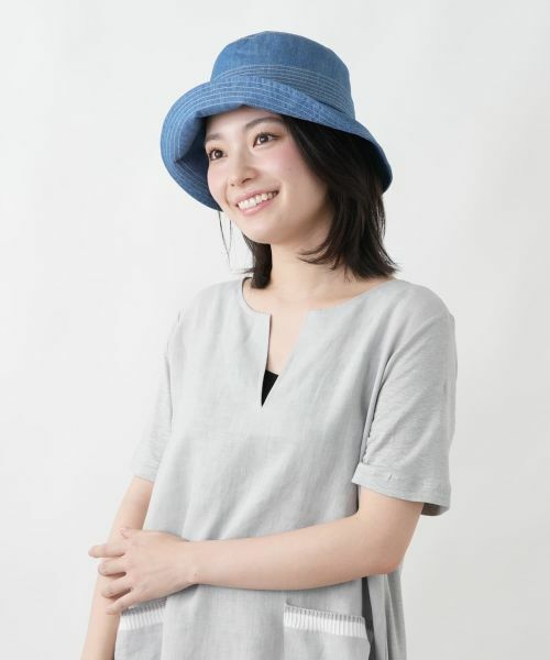 Leilian / レリアン ハット | デニムバケットハット | 詳細6