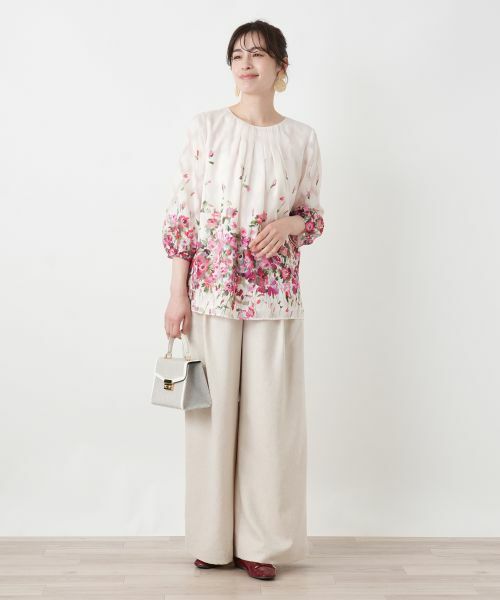 Leilian / レリアン その他パンツ | タックワイドパンツ | 詳細1