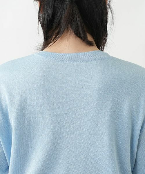 Leilian / レリアン カーディガン・ボレロ | ラメ透かし編みボーダーカーディガン | 詳細11