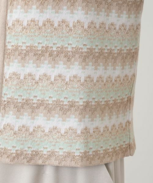 Leilian / レリアン カーディガン・ボレロ | モザイクボーダーカーディガン | 詳細10