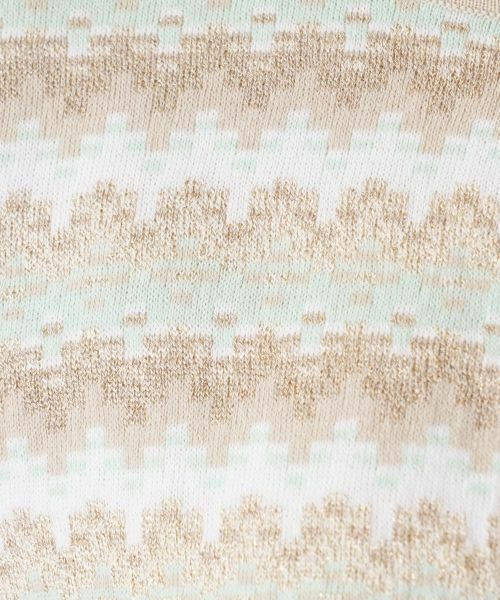 Leilian / レリアン カーディガン・ボレロ | モザイクボーダーカーディガン | 詳細12