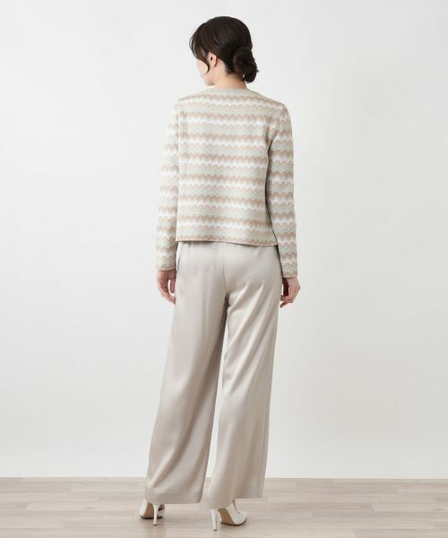 Leilian / レリアン カーディガン・ボレロ | モザイクボーダーカーディガン | 詳細3