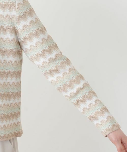 Leilian / レリアン カーディガン・ボレロ | モザイクボーダーカーディガン | 詳細9