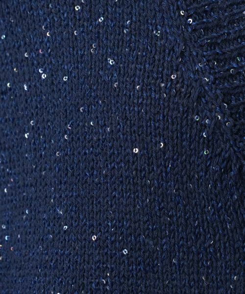 Leilian / レリアン カーディガン・ボレロ | 透かし編み切替スパンコールカーディガン | 詳細15
