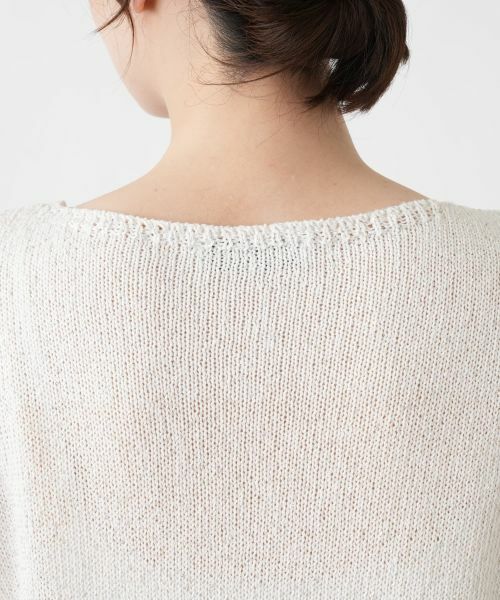 Leilian / レリアン ニット・セーター | 透かし編み切替スパンコールニット | 詳細11