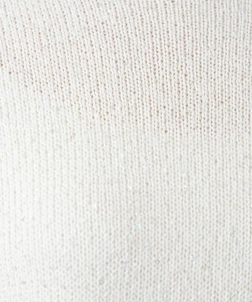 Leilian / レリアン ニット・セーター | 透かし編み切替スパンコールニット | 詳細15