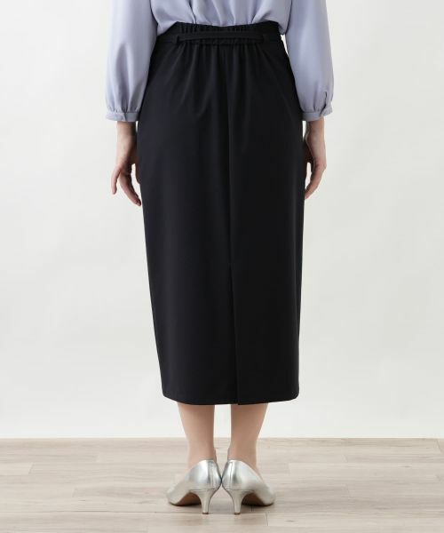 Leilian / レリアン ミニ・ひざ丈スカート | ベルテッドタックスカート【Leilian WHITE LABEL】 | 詳細10