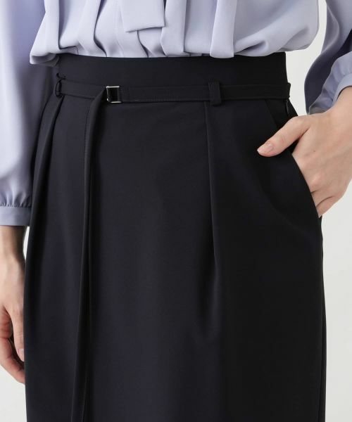 Leilian / レリアン ミニ・ひざ丈スカート | ベルテッドタックスカート【Leilian WHITE LABEL】 | 詳細12