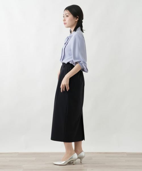 Leilian / レリアン ミニ・ひざ丈スカート | ベルテッドタックスカート【Leilian WHITE LABEL】 | 詳細2