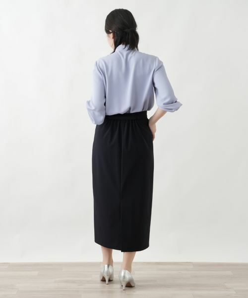 Leilian / レリアン ミニ・ひざ丈スカート | ベルテッドタックスカート【Leilian WHITE LABEL】 | 詳細3