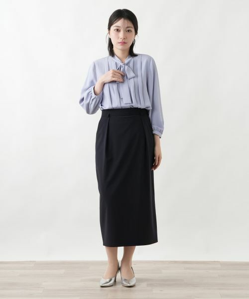 Leilian / レリアン ミニ・ひざ丈スカート | ベルテッドタックスカート【Leilian WHITE LABEL】 | 詳細6