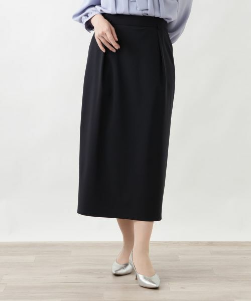 Leilian / レリアン ミニ・ひざ丈スカート | ベルテッドタックスカート【Leilian WHITE LABEL】 | 詳細7