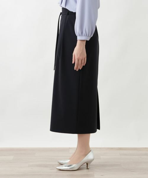 Leilian / レリアン ミニ・ひざ丈スカート | ベルテッドタックスカート【Leilian WHITE LABEL】 | 詳細9