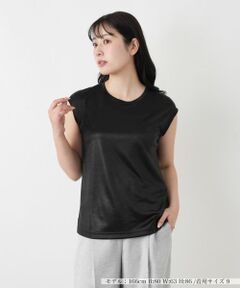 Leilian / レリアン カットソー | シャイニーフレンチスリーブカットソー