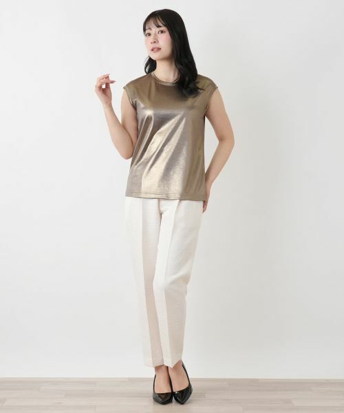 Leilian / レリアン カットソー | シャイニーフレンチスリーブカットソー | 詳細1