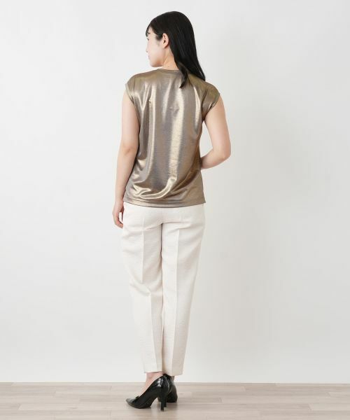 Leilian / レリアン カットソー | シャイニーフレンチスリーブカットソー | 詳細3