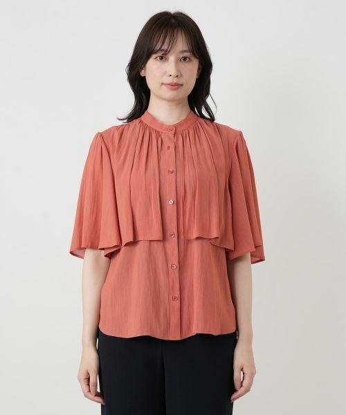 Leilian / レリアン シャツ・ブラウス | レイヤード風バンドカラーブラウス | 詳細10