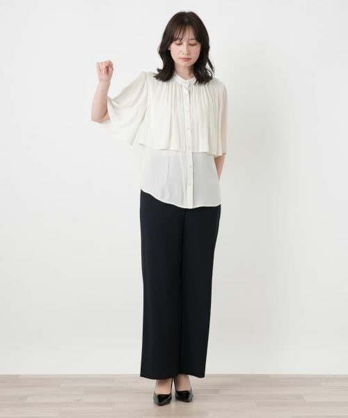 Leilian / レリアン シャツ・ブラウス | レイヤード風バンドカラーブラウス | 詳細4