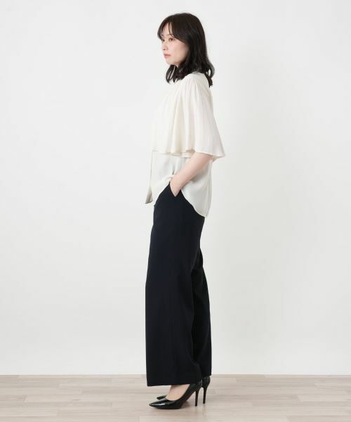 Leilian / レリアン シャツ・ブラウス | レイヤード風バンドカラーブラウス | 詳細5