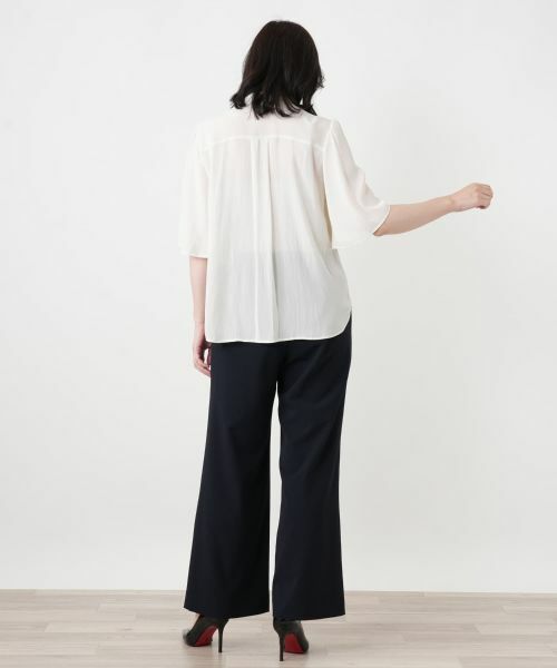 Leilian / レリアン シャツ・ブラウス | レイヤード風バンドカラーブラウス | 詳細6