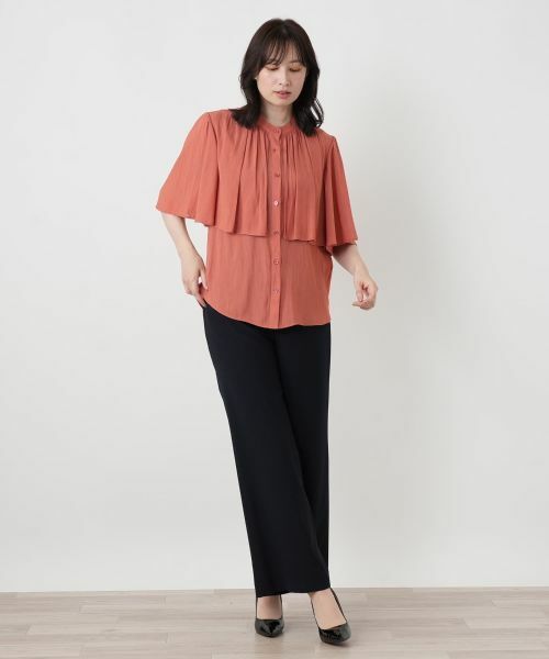 Leilian / レリアン シャツ・ブラウス | レイヤード風バンドカラーブラウス | 詳細7