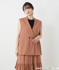 Leilian / レリアン テーラードジャケット | Vネックダブルベスト【BOURGE】