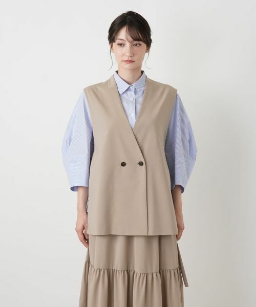 Leilian / レリアン テーラードジャケット | Vネックダブルベスト【BOURGE】 | 詳細10