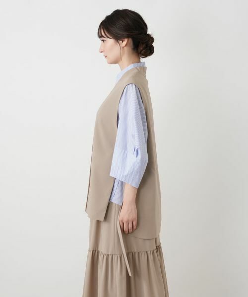 Leilian / レリアン テーラードジャケット | Vネックダブルベスト【BOURGE】 | 詳細11