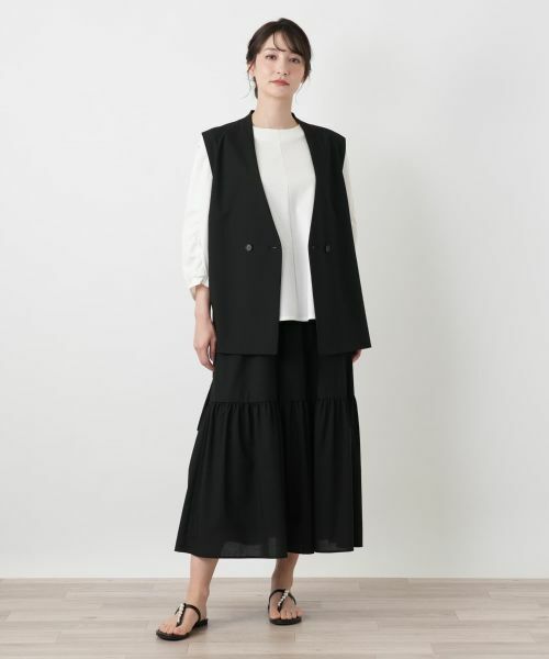 Leilian / レリアン テーラードジャケット | Vネックダブルベスト【BOURGE】 | 詳細4