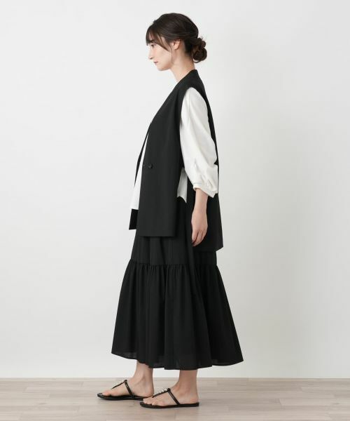 Leilian / レリアン テーラードジャケット | Vネックダブルベスト【BOURGE】 | 詳細5