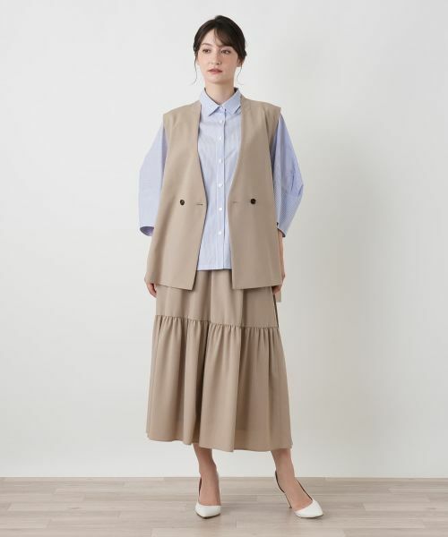 Leilian / レリアン テーラードジャケット | Vネックダブルベスト【BOURGE】 | 詳細7