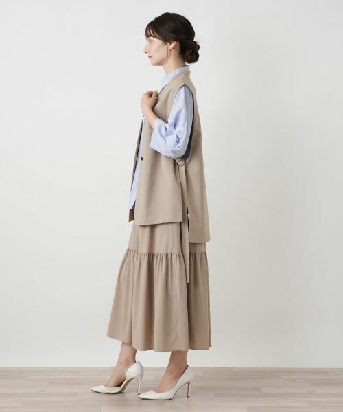 Leilian / レリアン テーラードジャケット | Vネックダブルベスト【BOURGE】 | 詳細8