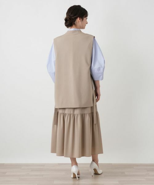 Leilian / レリアン テーラードジャケット | Vネックダブルベスト【BOURGE】 | 詳細9