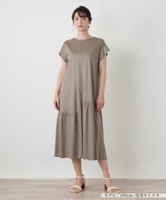 Leilian / レリアン ドレス | アシンメトリーギャザーワンピース【BOURGE】