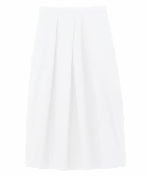 Leilian / レリアン ミニ・ひざ丈スカート | バルーンプリーツスカート（アイボリー）