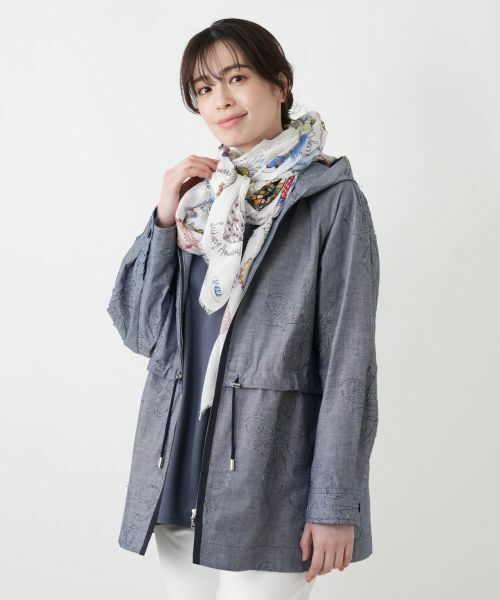 Leilian / レリアン マフラー・ショール・スヌード・ストール | シルク混プリントストール【FALIERO SARTI】 | 詳細4