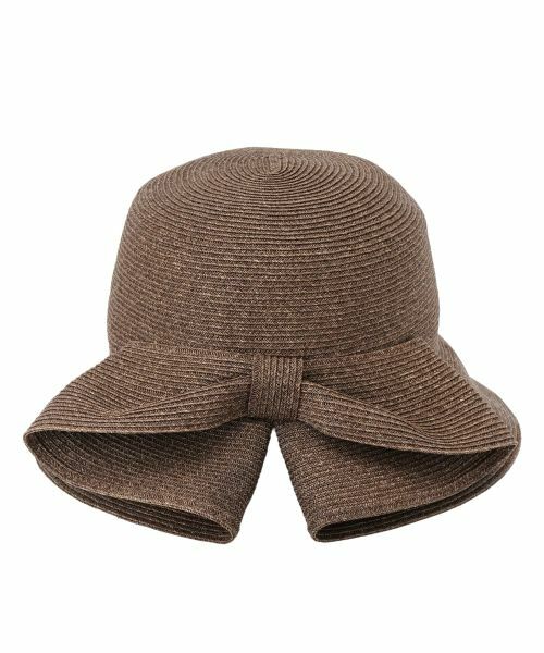 Leilian / レリアン ハット | バックリボンペーパーバケットハット | 詳細1