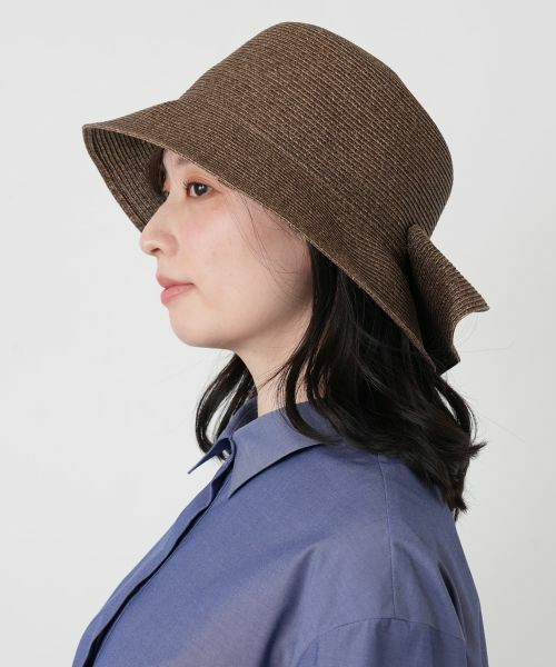 Leilian / レリアン ハット | バックリボンペーパーバケットハット | 詳細6