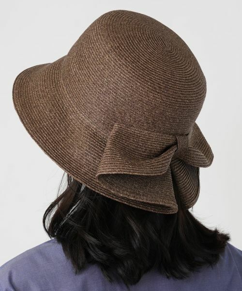 Leilian / レリアン ハット | バックリボンペーパーバケットハット | 詳細7