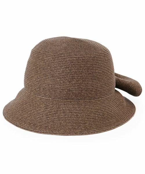 Leilian / レリアン ハット | バックリボンペーパーバケットハット（ブラウン）