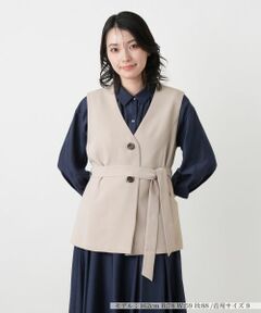 Leilian / レリアン テーラードジャケット | スカーフタイ付ジレ【大妻女子大学コラボ商品】