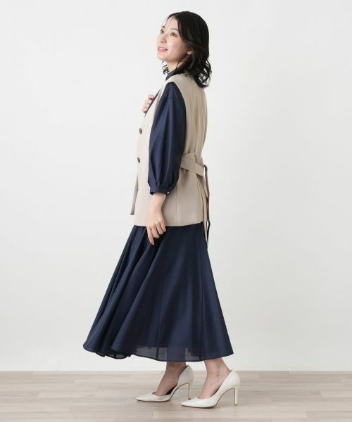 Leilian / レリアン テーラードジャケット | スカーフタイ付ジレ【大妻女子大学コラボ商品】 | 詳細2