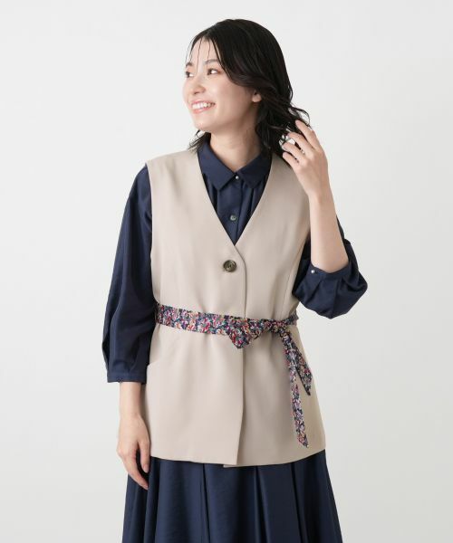 Leilian / レリアン テーラードジャケット | スカーフタイ付ジレ【大妻女子大学コラボ商品】 | 詳細4