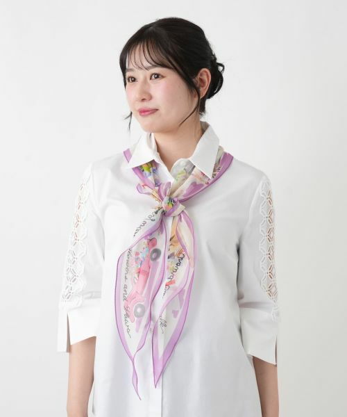 Leilian / レリアン バンダナ・スカーフ | シルクプリントスカーフ | 詳細3