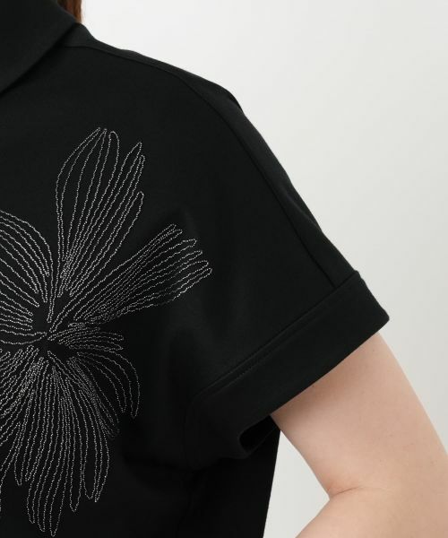 Leilian / レリアン ポロシャツ | フラワー刺繍ポロシャツ | 詳細12