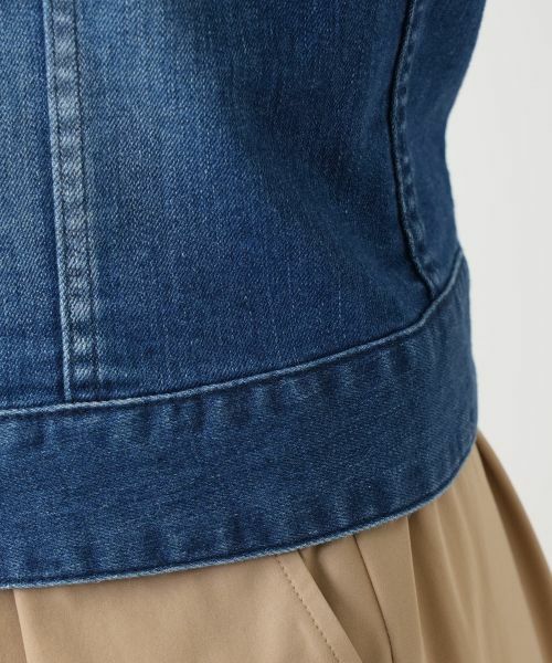 Leilian / レリアン テーラードジャケット | ノーカラーデニムジャケット【L JEANS】 | 詳細11