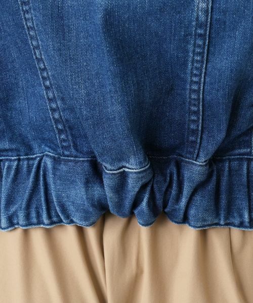 Leilian / レリアン テーラードジャケット | ノーカラーデニムジャケット【L JEANS】 | 詳細12