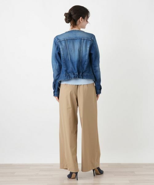 Leilian / レリアン テーラードジャケット | ノーカラーデニムジャケット【L JEANS】 | 詳細3