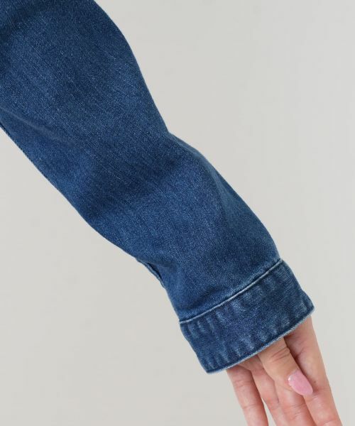 Leilian / レリアン テーラードジャケット | ノーカラーデニムジャケット【L JEANS】 | 詳細9