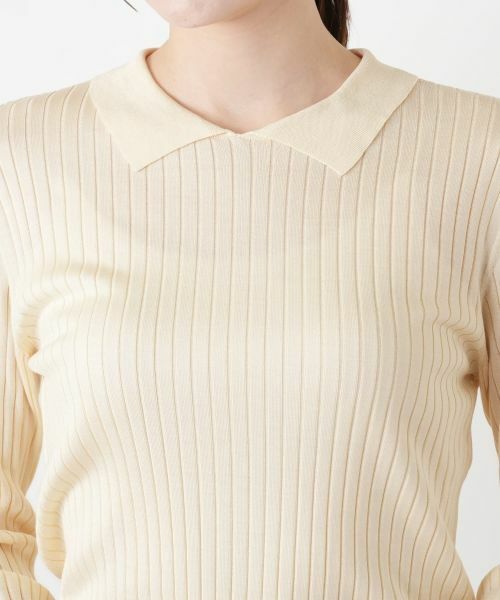 Leilian / レリアン ニット・セーター | シルク襟付きリブニット【BOURGE】 | 詳細13